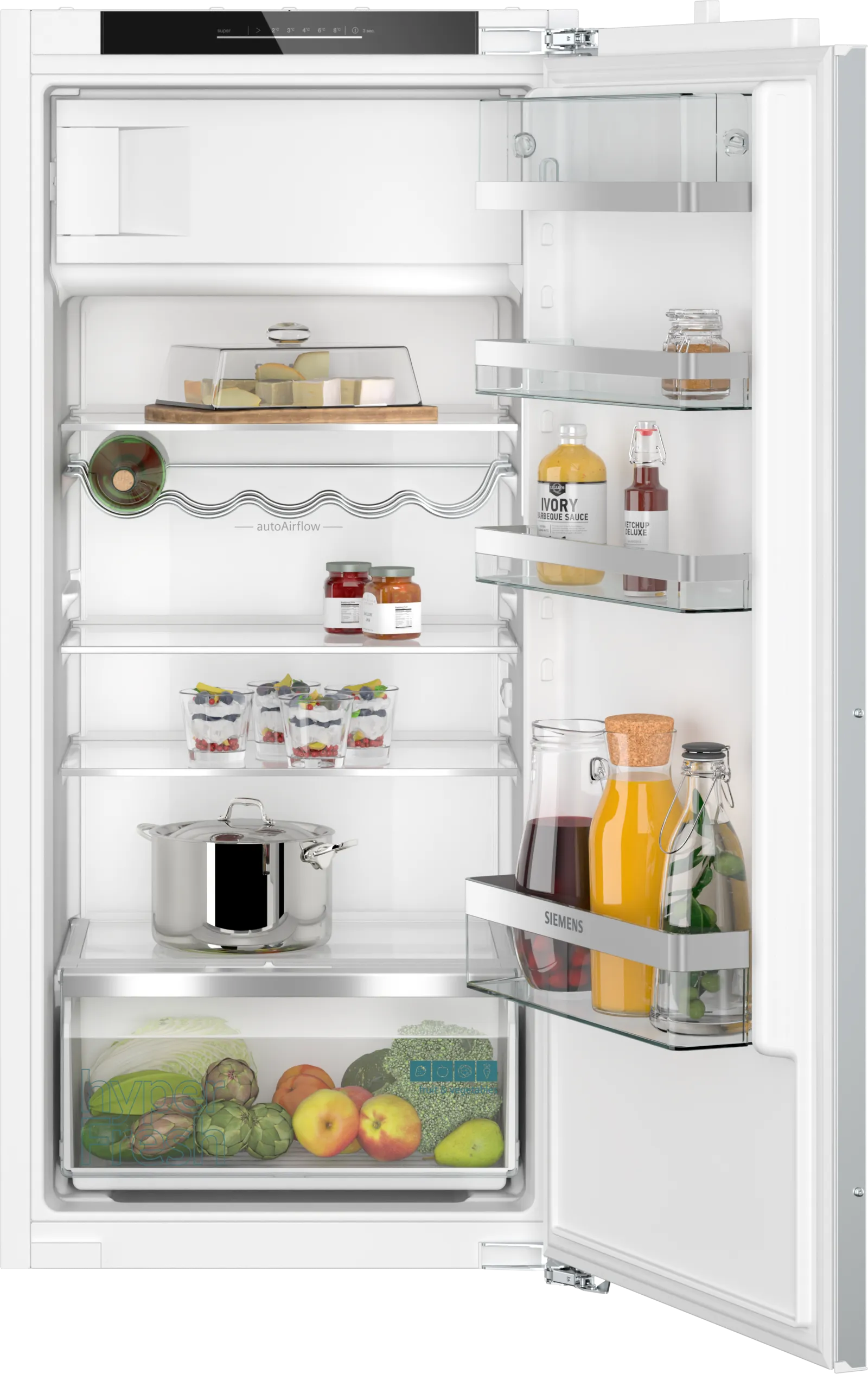 Siemens KI42LACD1H iQ500 Einbau-Kühlschrank mit Gefrierfach 122.5 x 56 cm Flachscharnier mit Softeinzug
