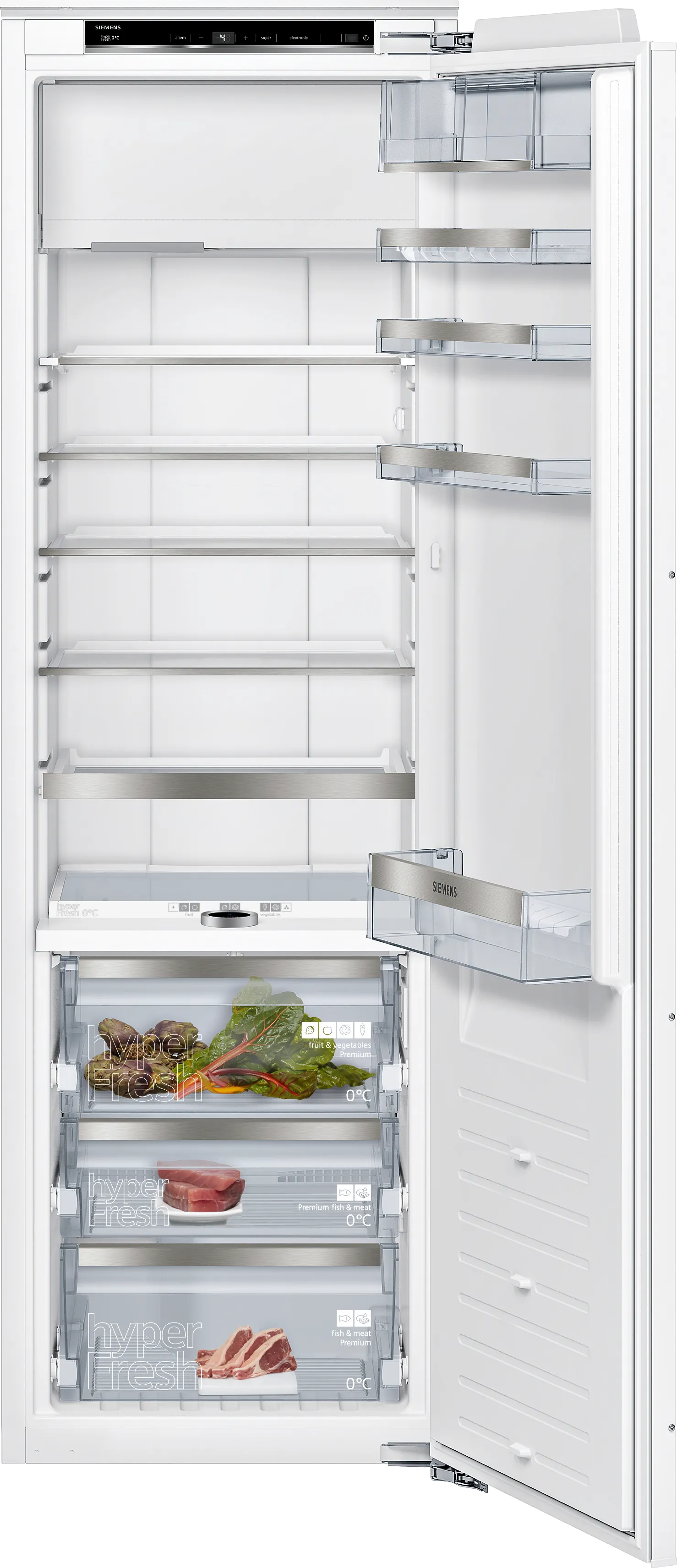 Siemens KI82FPDE0H iQ700 Einbau-Kühlschrank mit Gefrierfach 177.5 x 56 cm Flachscharnier mit Softeinzug