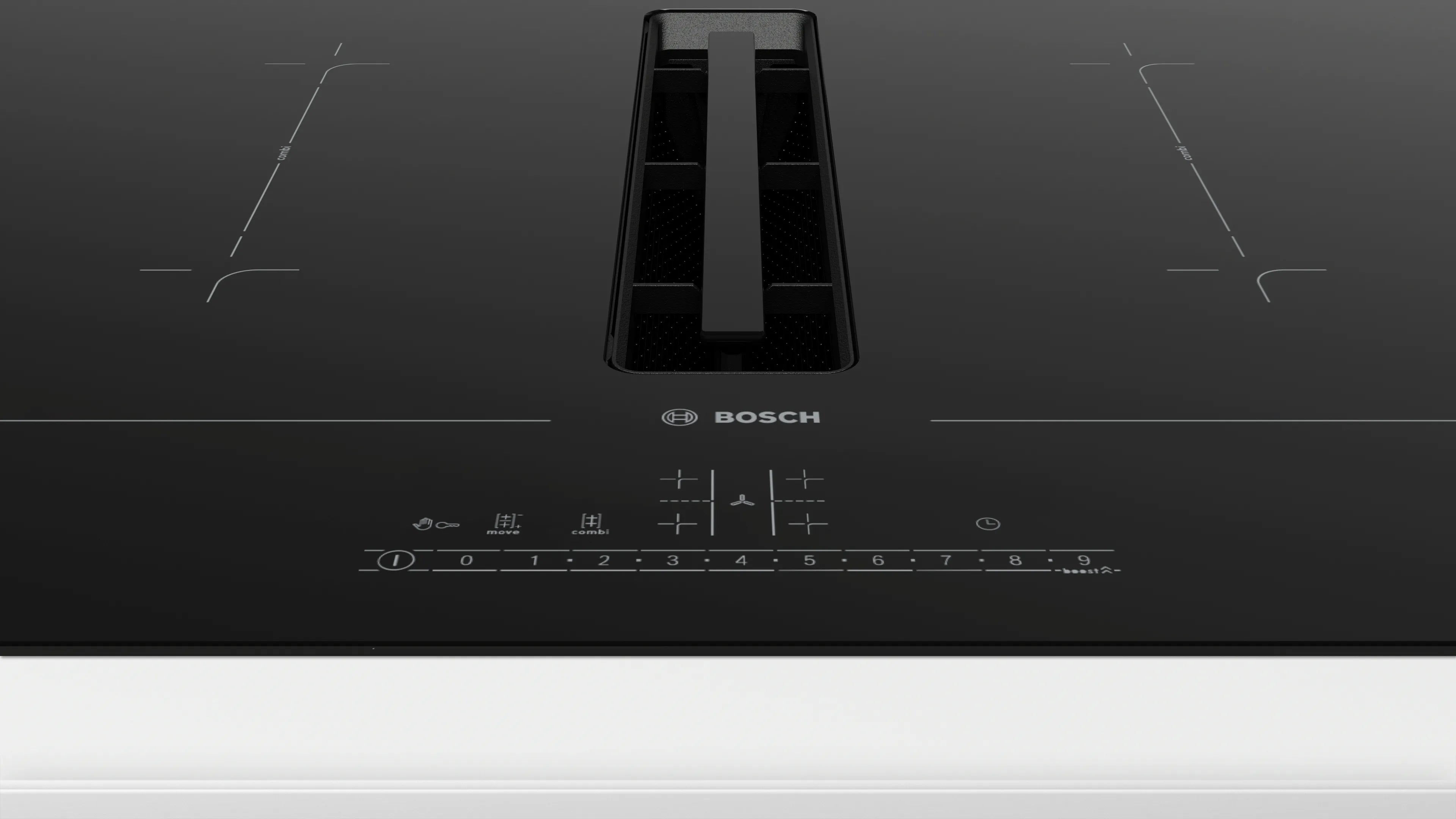 Bosch PVQ711F15E Induktions Kochfeld mit integriertem Dunstabzug 70 cm Rahmenlos aufliegend