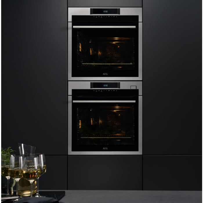 AEG BOGESKM EINBAUBACKOFEN 60X60 STEAM MULTIFUNKTIONS-OFEN GRILL CHROM